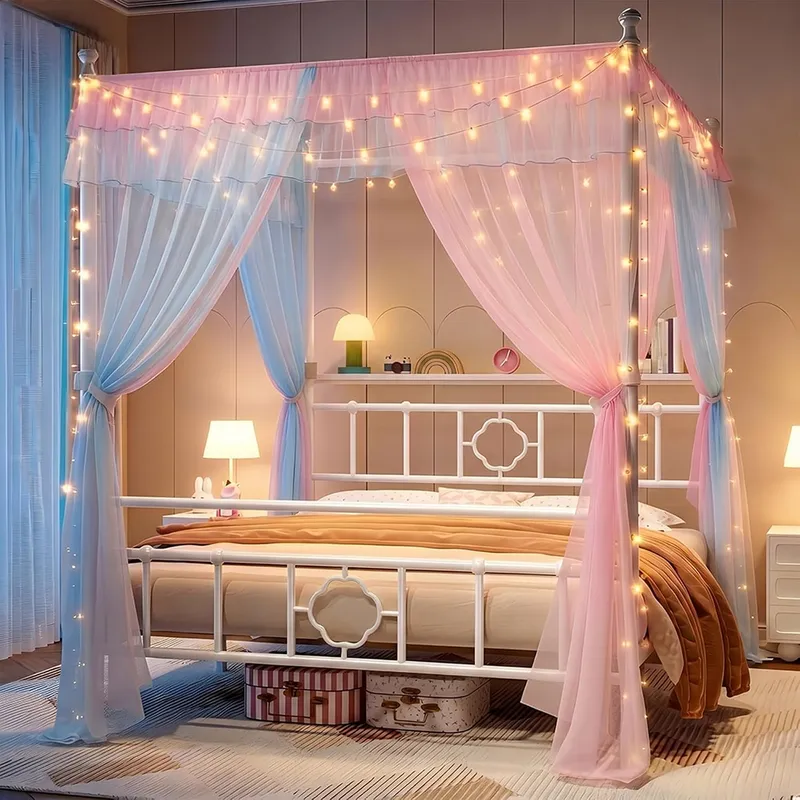 Struttura letto a baldacchino  - Canopy Bed Frame Metal Queen recensione e prezzo