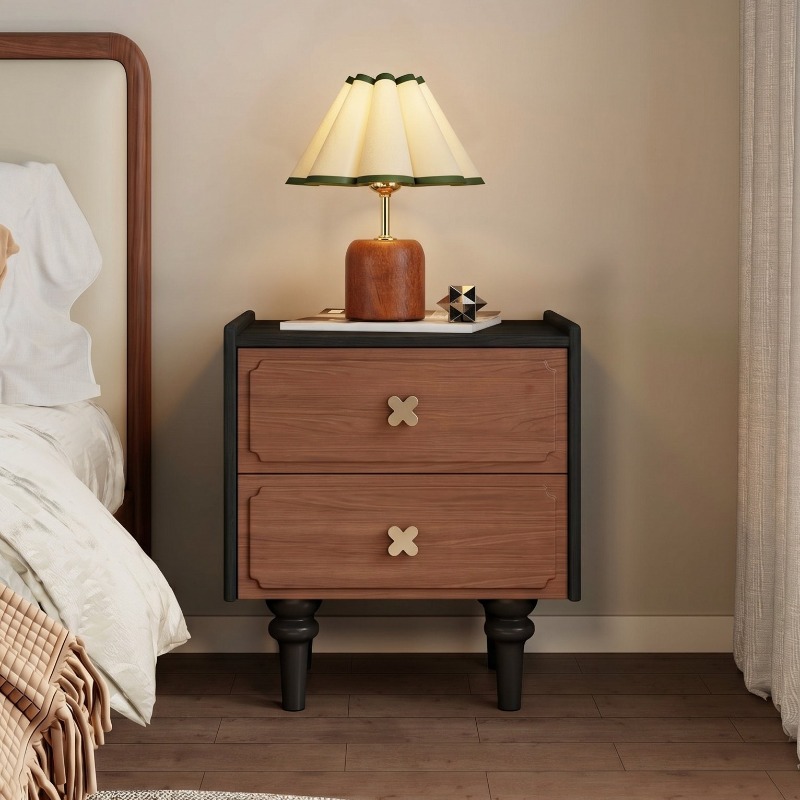 Comodino in Legno Massello Ner - Solid Wood Nightstand 2 Drawers recensione e prezzo