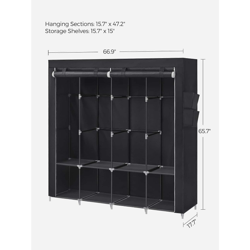 Armadio Portatile, Organizzato - Wardrobe Closet Portable Fabric Cover recensione e prezzo