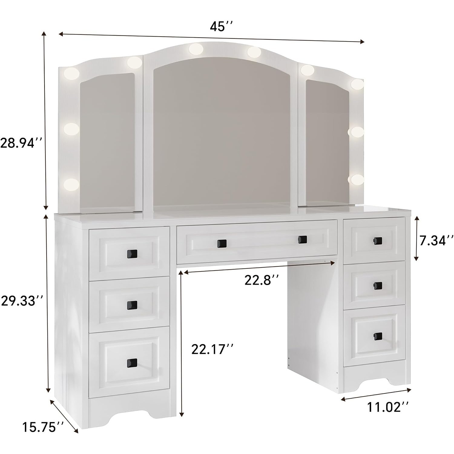 Toeletta illuminata con specch - Dressing Table Vanity With Lighted Mirror recensione e prezzo