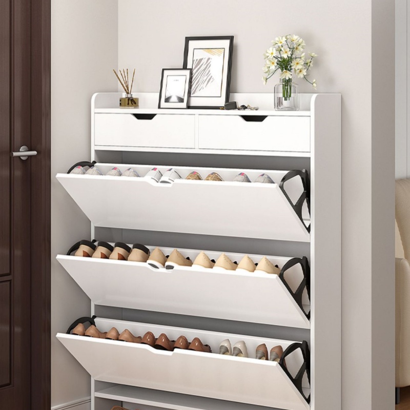Scarpiera a 2 livelli in legno - Shoe Rack Cabinet Narrow Entryway recensione e prezzo