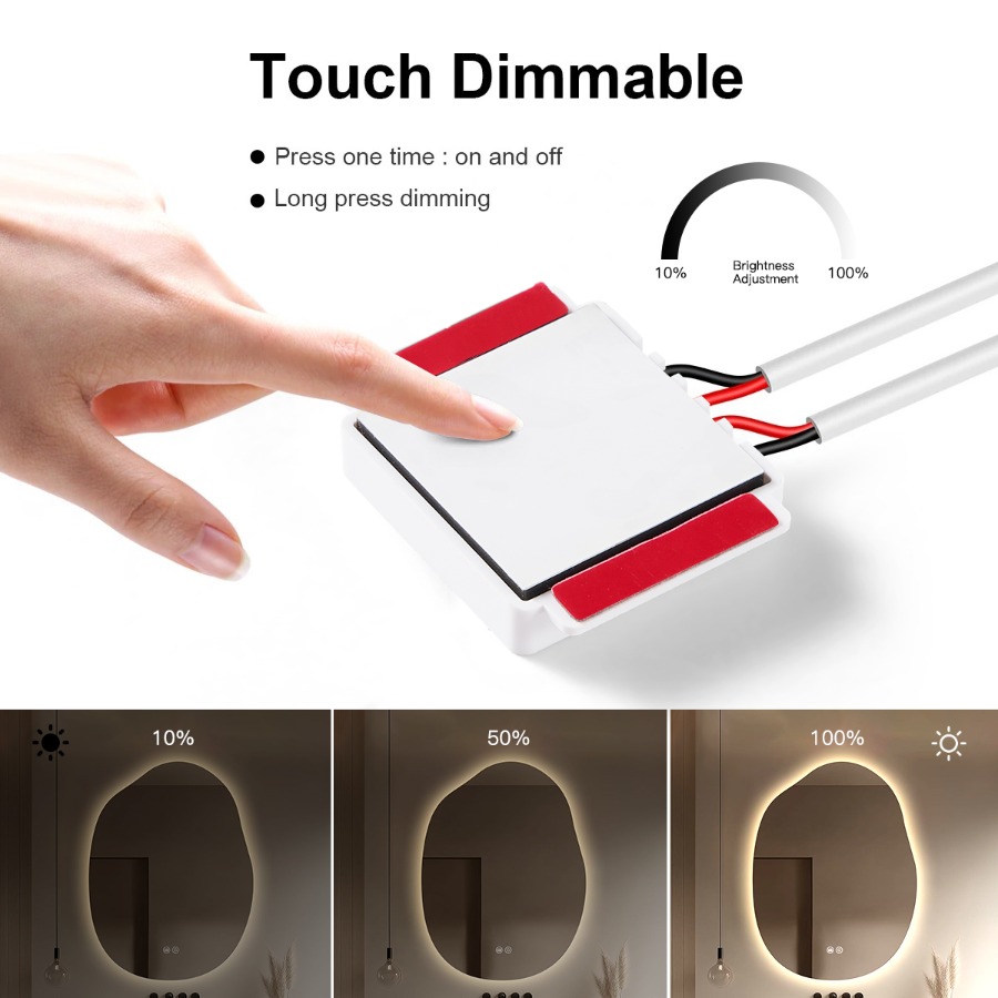 Set di Specchio da Bagno Dimme - Dressing Table Vanity With Lighted Mirror recensione e prezzo