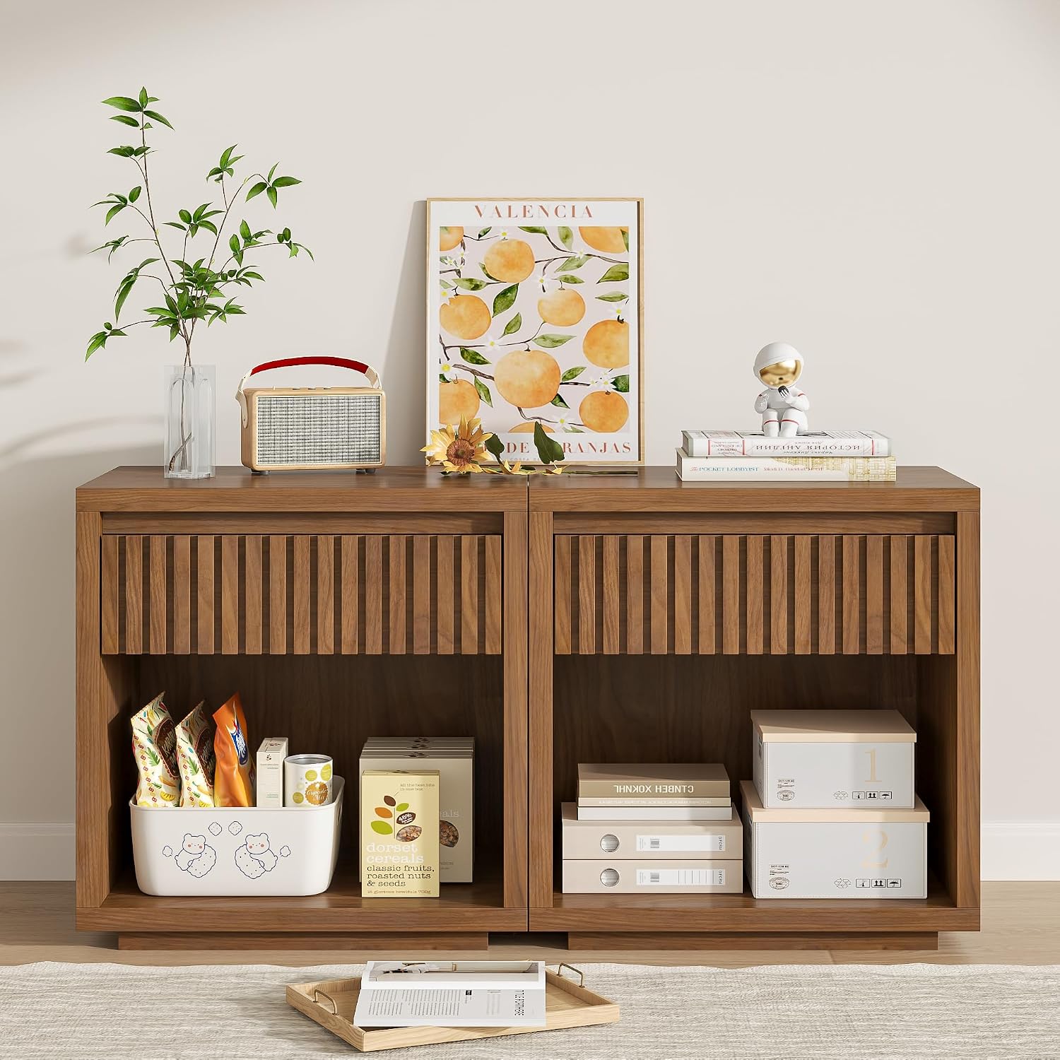 Set di 2 comodini a due casset - Solid Wood Nightstand 2 Drawers recensione e prezzo