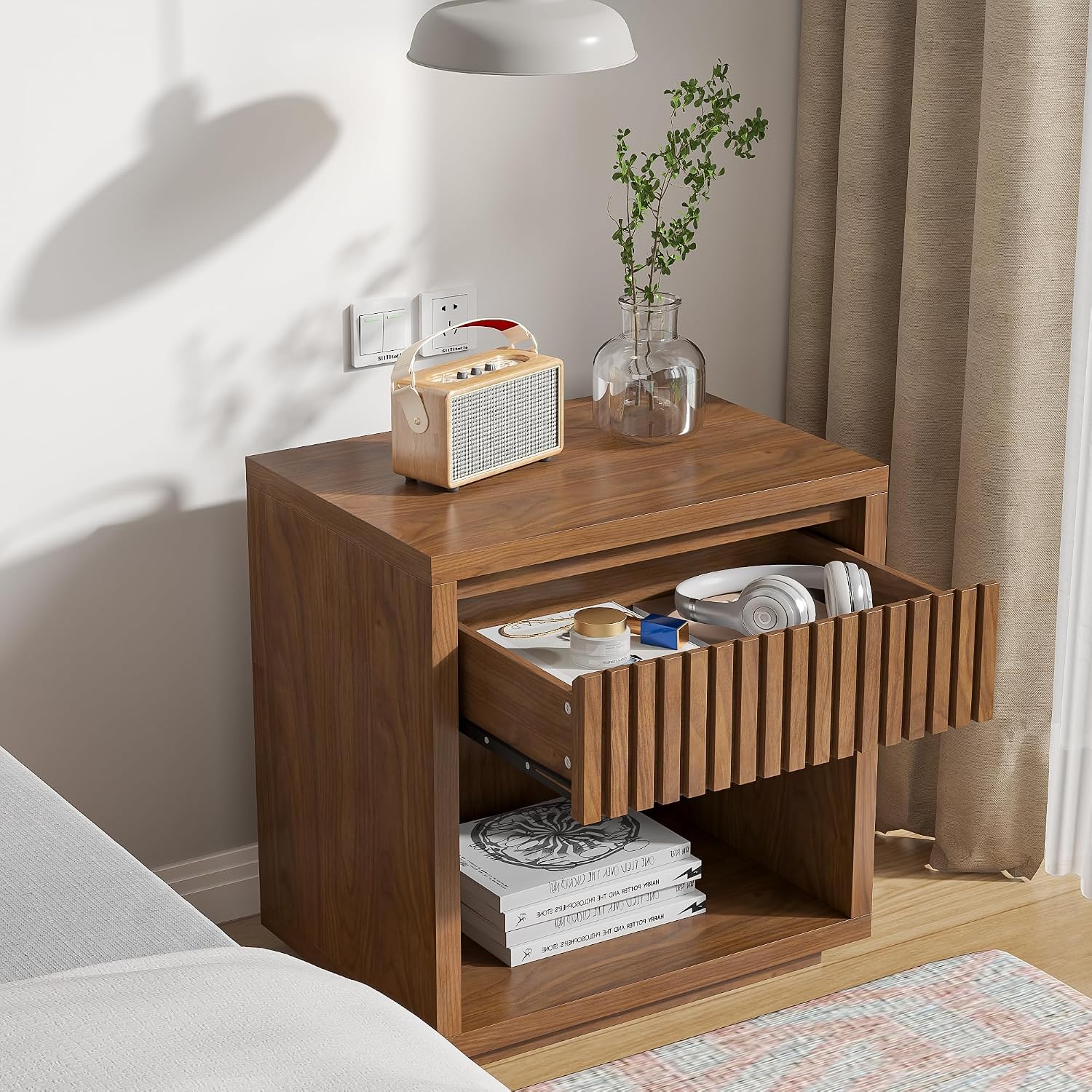 Set di 2 comodini a due casset - Solid Wood Nightstand 2 Drawers recensione e prezzo