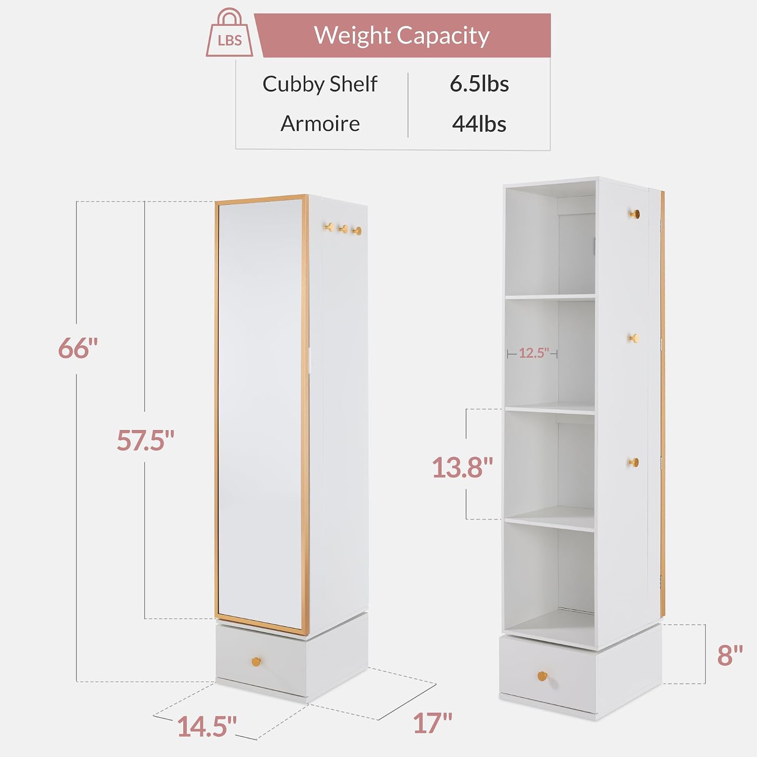 Specchio Rotante con Armadiett - Full Length Mirror Jewelry Armoire recensione e prezzo