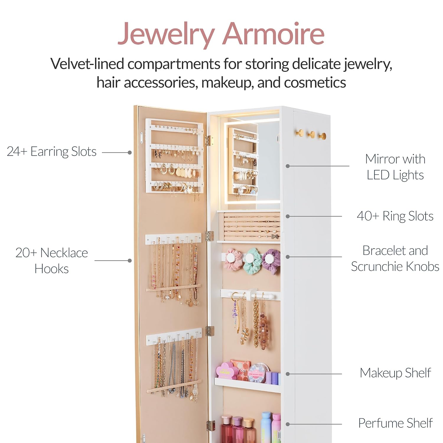 Specchio Rotante con Armadiett - Full Length Mirror Jewelry Armoire recensione e prezzo