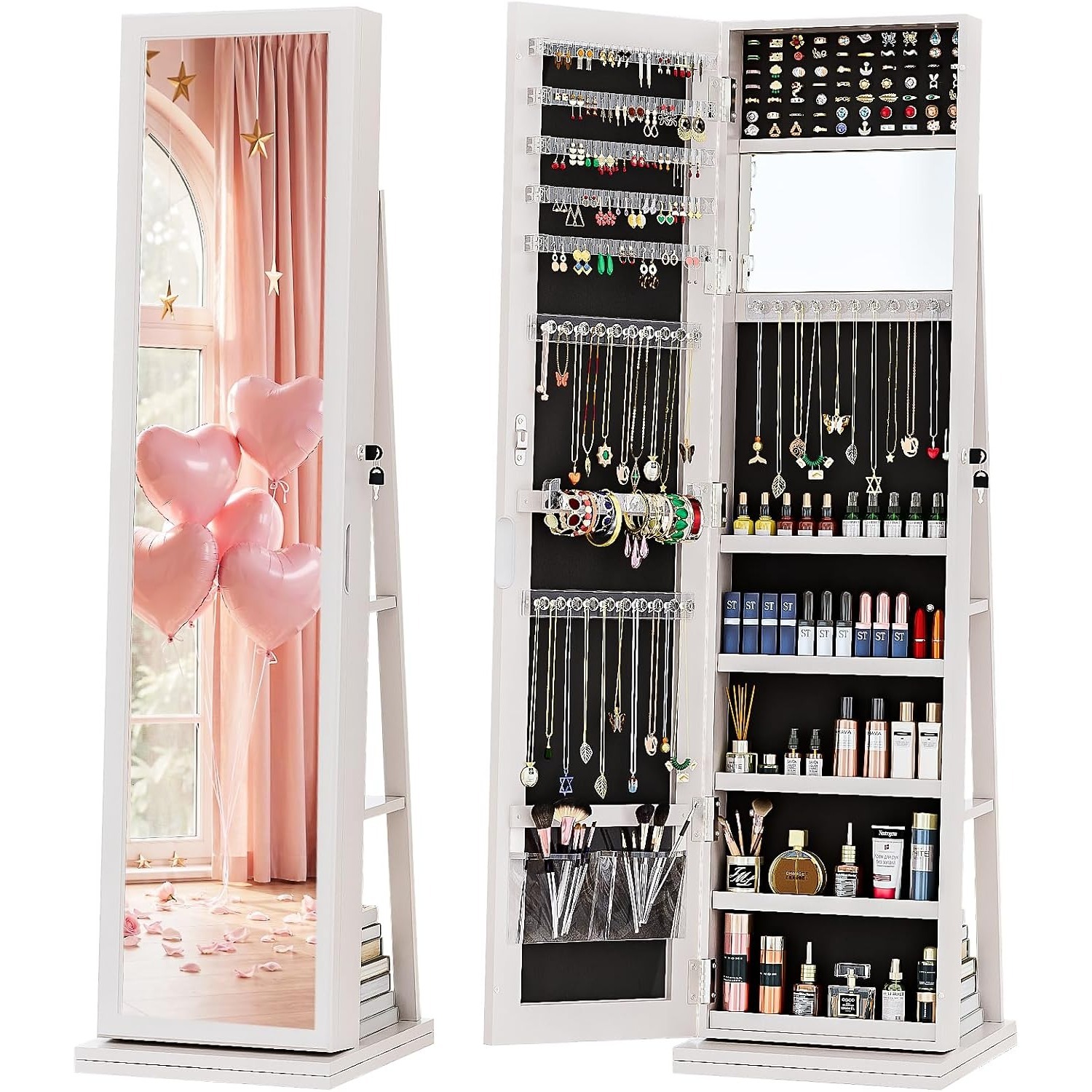 Armadio per Gioielli 4-in-1, A - Full Length Mirror Jewelry Armoire recensione e prezzo